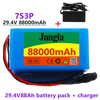 24V 88Ah 7s3p 18650 batéria lítiová batéria 24v 88000mAh elektrických bicyklov, motoriek, elektrické lítium-iónová Batéria + 2A Nabíjačku