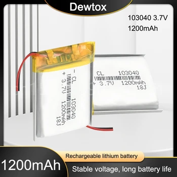 Nabíjateľná 1200mAh Li-Po Batérie 103040 Li-ion Lipo Článkov Lítium Li-Po pol Batéria pre MP3, MP4 DVD, GPS, Bluetooth Headset