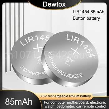 1-5 ks LIR1454 LIR 1454 3.6 V 85mAh Lítiové Dobíjacie Batérie Hračka Hodinky, Náramok TWS Bluetooth Headset CR1454 Mince Buniek
