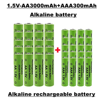 1.5 V Aaa aa nabíjateľné batérie 3000 MAH +3000 MAH, vhodné pre diaľkové ovládanie, hračky, hodiny, rádiá, atď., package predaj