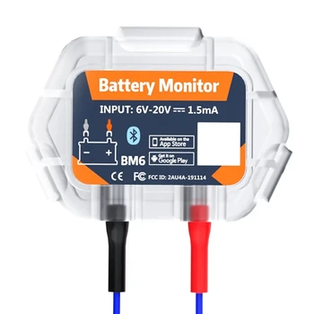 1 KS Bezdrôtové Bluetooth 4.0 Batérie Manager Battery Monitor Tester BM6 Pro S autobatérie Zdravie Spravovať APLIKÁCIE Pre Android a IOS