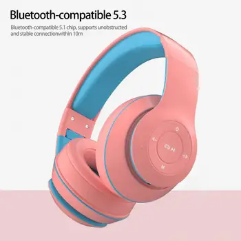 1 Sada Bezdrôtového Headsetu Bluetooth-kompatibilné 5.1 Ťažké Basy Ergonómia Dizajn Stereo Surround Skrížiť Farba 90 Stupňov Skladacia