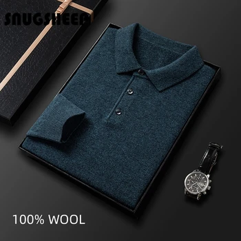 100 vlna módnych polo sveter mužov top 2023 zimné pánske oblečenie svetre oblečenie, luxusné kórejský vintage nadrozmerná pletený pulóver