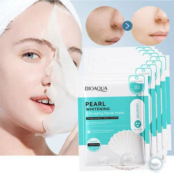 10pcs Bioaqua Čistý Pearl Pleťová Maska Zubov Hydratačné Anti-Aging Akné Odľahčiť Blackhead Slabnúť v Mieste Opravy Tvár Starostlivosť o Pleť