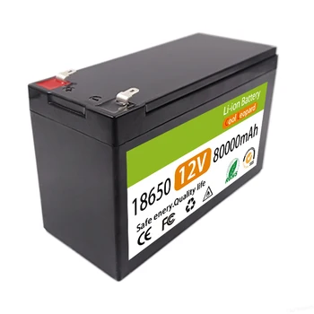 12V 80Ah 18650 Lítiovej Batérie,Pre Solárne Pouličné Lampy Invertor Elektrické Požičovňa Skútrov Access Control+25.2 V 2A Nabíjačku