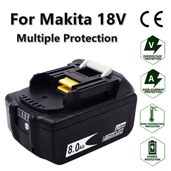 18V Makita BL1830 BL1840 BL185 Používať Najnovšiu Verziu produktu 18V 8ah Lítium-Iónová Nabíjateľná Batéria 18V DC18RC DC18RF Li-ion CE