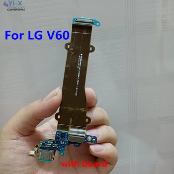 1Pcs USB Nabíjací Dock Konektor Flex Kábel Pre LG V60 ThinQ 5G LM-V600 LMV600EA Nabíjací Port Konektor Doska S Mic Mikrofón