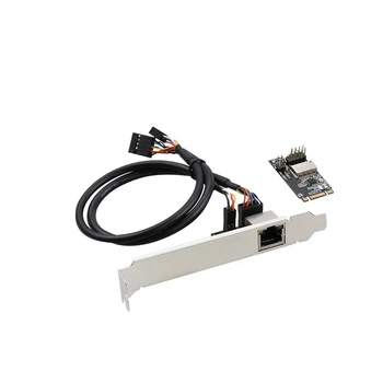 1Set Mini PCI-E Na sieť Gigabit Network Karty, 1000M, RJ45 Port Káblové Pcie Stolné PC, Sieťovú Kartu Mini PCI-E Sieťová Karta