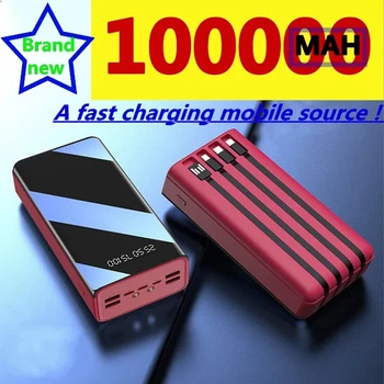 2023 Nový Power Bank 100000mAh TypeC Micro USB Rýchle Nabíjanie Power Bank LED Displej Prenosná Externá Nabíjačka Batérií pre Tablety