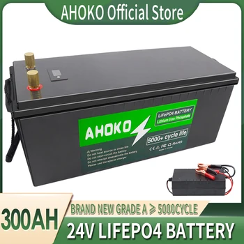 24V 300Ah LiFePO4 Batérie, Vstavané BMS Lítium Železa Fosfát Buniek Pack Pre Nahradenie Väčšina Záložné Napájanie Domov na Skladovanie Energie