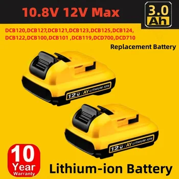 3.0 Ah 10.8 V, 12V Max Lítium-Iónová Batéria Náhradná pre DeWalt DCB120 DCB123 DCB122 DCB127 DCB124 DCB121 Nabíjateľné Batérie