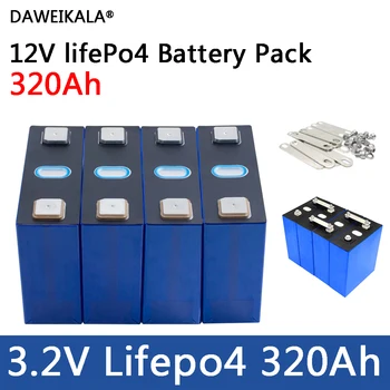 3.2 V Lifepo4 Batérie 320Ah Triedy A Batérie 12V 24V 48V Nabíjateľná Lítium-Železo-Fosfát Batérie Pre Záložné Napájanie RV Loď Košíka