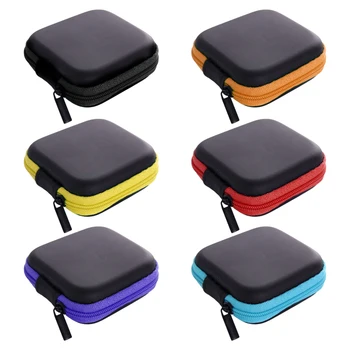 6pcs Karty Mini Square Nepremokavé Cestovné Organizátor Úplný Ochranný Multicolor USB Kábel Nabíjačky Jednoduché Prenášanie Slúchadlá Prípade