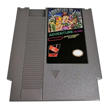 8 Bit Hra Karty 72 Kolíky ADVENTURE ISLAND NTSC A Pal Verzia Kazety Video, Hry Pre NES