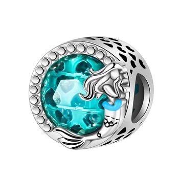 925 silver green Morská víla Opal butik fashion fit pandora originálny náramok kúzlo korálky náhrdelník Diy ženské šperky