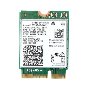 9560NGW Karty WiFi 1730Mbps Bezdrôtový AC 9560 Dual Band 2.4 G+5G Bluetooth 5.0 802.11 Ac M. 2 CNVI 9560NGW Bezdrôtový Adaptér