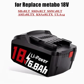 9800mAh 18V Li-ion Batéria pre Nahradiť metabo Batérie 18V 625459 625459000 SB18LT SSD18LT SSW18LT ASE18LTX KSA18LTX ULA14