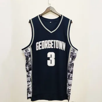 Basketbal Jersey Nadrozmerná Mužov Legenda 3 Iverson Georgetown Hoyas Atletickou Ženy Výšivky High Street Hip Hop Oblečenie