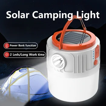 Camping slnečné Svetlo USB Nabíjateľné Power Bank LED Žiarovka na Diaľkové Ovládanie Stan Lampy Prenosné Svietidlá Vonkajšie Núdzové Osvetlenie
