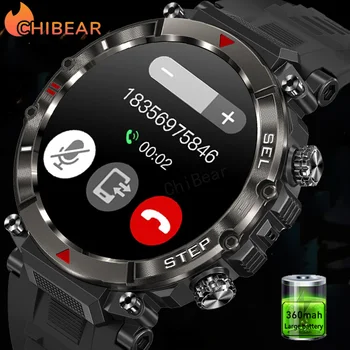 ChiBear Bluetooth Hovor Mužov Smart Hodinky 360 mAh Veľké Batérie, 1.39