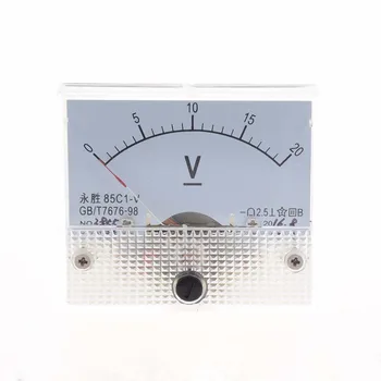 DC 0~20V 85C1-V Triede 2.5 Voltmeter Analógový Volt Panel Meter