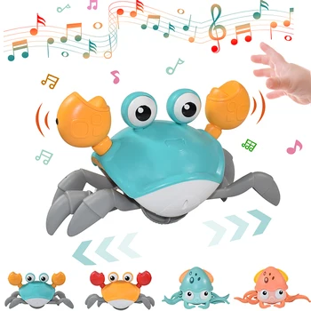 Deti Indukčné Uniknúť Krab Octopus Plazenie Hračka Baby Elektronické Domáce Zvieratá, Hudobné Hračky Vzdelávacie Batoľa, Pohybujúce Sa Hračky Vianočný Darček