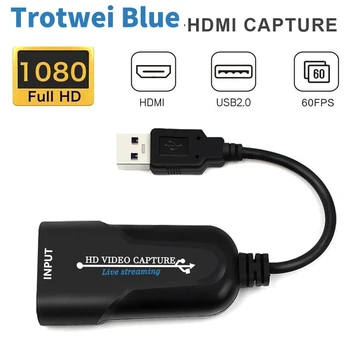 Digitalizačné Karty, Prenosný, USB 2.0, HDMI Zachytiť Hru 1080P Live Streaming HD Snímania Záznamu Dongle Pre PC a PS4 XBox 360 Prepínač