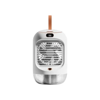 Elektrický Ventilátor Nabíjateľná Prenosné Ploche Tichý USB Chladenie Mini Prenosné Ventilátor klimatizácia Domov, Zvlhčovač,Biela