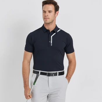 Golfové Oblečenie Letné Mužov-Krátke rukávy T-shirt Rýchle sušenie Slim Top Voľný čas Business Polo Tričko Športové Jersey