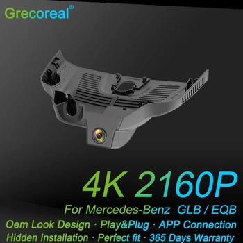 Grecoreal Dash Fotoaparát Auto Dashcam Predné Dash Cam 4K Wifi Hrať Plug Auta Dvr pre Mercedes Benz GLB X247 EQB X243 250 300 350