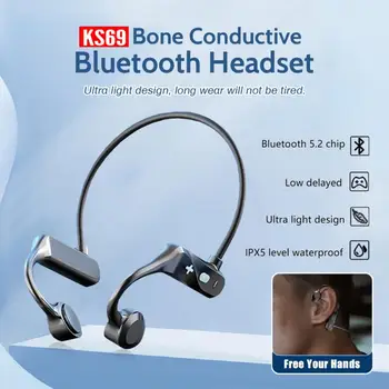  Kostné Vedenie Bluetooth Slúchadlá Ks69 Headset Krku Kapela Bluetooth Slúchadlá Športové Nepremokavé Kostné Vedenie Headpho