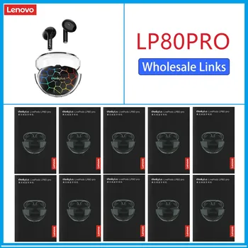Lenovo LP80Pro RGB Edition 5 KS 10PCS Bluetooth 5.3 Športové Bezdrôtové Slúchadlá HIFI Nízku latenciu Hra Slúchadlá Dlhý pohotovostný