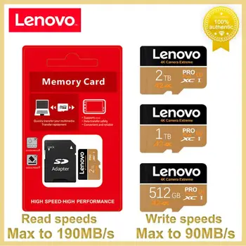 Lenovo Micro SD TF Karty 2TB vysokorýchlostné Pamäťová Karta 256 GB 512 gb diskom 1 TB nepremokavé TF Flash Karty cartao de memoria Pre Laptop/Telefón