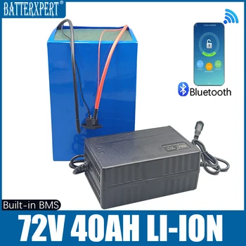 Li-ion Batéria 72V 40Ah Lítium Li-ion S Bluetooth BMS Pre 5000W 3000W Požičovňa Skútrov Bicykel, Motocykel + 10A Nabíjačky