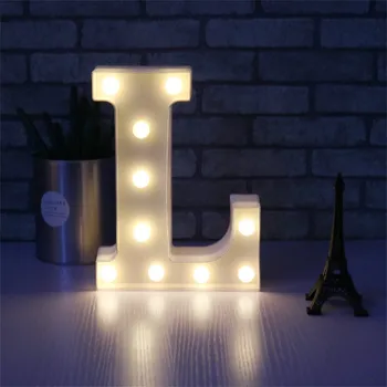 Luxusné Abecedy Písmeno LED Svetlá, Svetelný Číslo Lampa Batérie Nočné Svetlo pre Domáce Svadby, Narodeniny, Party Dekorácie Vianoce