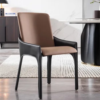 Luxusné kožené Stoličky, Jedálenský Stôl Elegantné Relaxovať Polovice Storočia, Moderné Jednotlivých Kreslo Herné Sedie Cucina Nábytok MQ50CY
