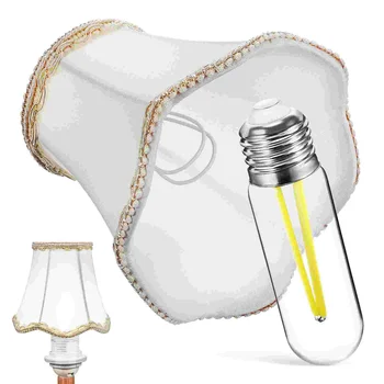 Látkové Tienidlo Lampy Jednoduchá Inštalácia Tienidlo s E27 5W 110V Kukurica Žiarovka pre Stola