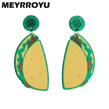 MEYRROYU Nové Akryl Sandwich Visieť Náušnice Pre Ženy Mexickej Festival Obľúbené Šperky 2023 Módne Doplnky Strany