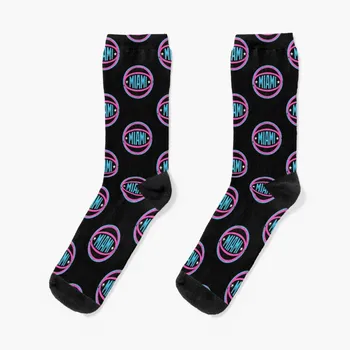 Miami Retro Ples - Čierna 2 Ponožky, Kompresné pančuchy hip hop Crossfit ponožky letné