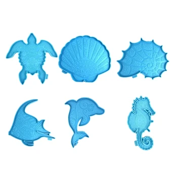 morské organizmu Silikónové Formy DIY Ryby Seahorse Dolphin Zvierat Umelecké Remeslá, Takže Ručné Domáce Dekorácie na Stene Visí Dekor