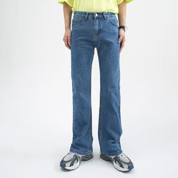 Muž Japonsko Kórea Štýl Vintage Denim Nohavice Nohavice Mužov High Street Hip Hop Bežné Otvor Malý Záblesk Jeans Nohavice