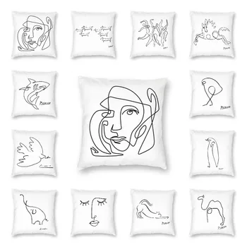 Pablo Picasso - Abstraktné Umenie Vankúš, Módne Vankúš pre Auta, Domova, Jeden Riadok