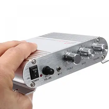 Prenosné 200W Zosilňovač 3 Kanálový Hi-Fi Stereo Reproduktory, Zosilňovač zvuku Zvuk domáceho Kina Zosilňovač Super Bass Podporu