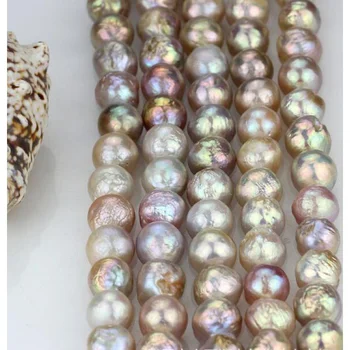 Prírodné AAA 12-15 mm Obrovský Multicolor Baroková Perla Voľné Perličiek náhrdelník 18