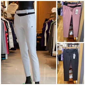 Pôvodné jeden kórejský GOLFOVÉ oblečenie dámske strečové nohavice slim show nohy dlhé golf mid-vysoký pás bežné úzke nohy nohavice