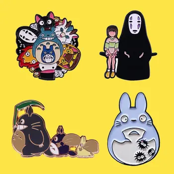 Roztomilý Kreslený Charakter Brošňa Japonské Anime Mačka Smalt Pin Módne Film Kovové Odznaky Zber Nadšenec Zdobia Príslušenstvo