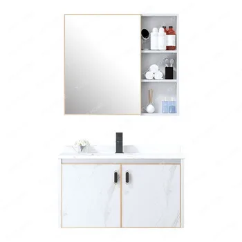 Rozšírené Kamenné Dosky Kúpeľňa Kabinetu Nordic Minimalistický Štýl Umývadlo Kúpeľňa Alumimum Umývadlo Umývadlo Výrobca