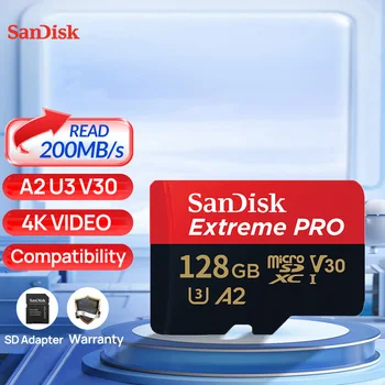 SanDisk Micro SD Extreme Pro Pamäťová Karta 32 GB, 64 GB 128 gb kapacitou 256 GB 512 gb diskom 1T TF pre Nintendo Prepínač Pary Palube ROG Spojenca Go Pro