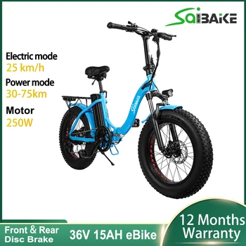 Skladací Elektrický Bicykel 250W Klince 36V 15Ah Požičovňa Elektrického 20*4.0 Tuku Pneumatík 7 Rýchlosť Snehu Bicykel Skladací Bicykel pre Muža alebo Ženy