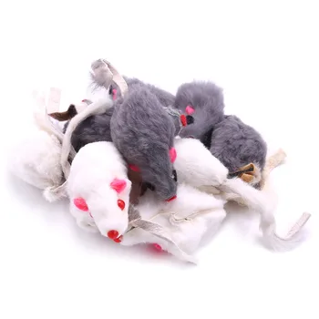 Skutočné Králik Kožušiny Myší Hračky Pet Hračky Hračky pre Deti 12-Pack